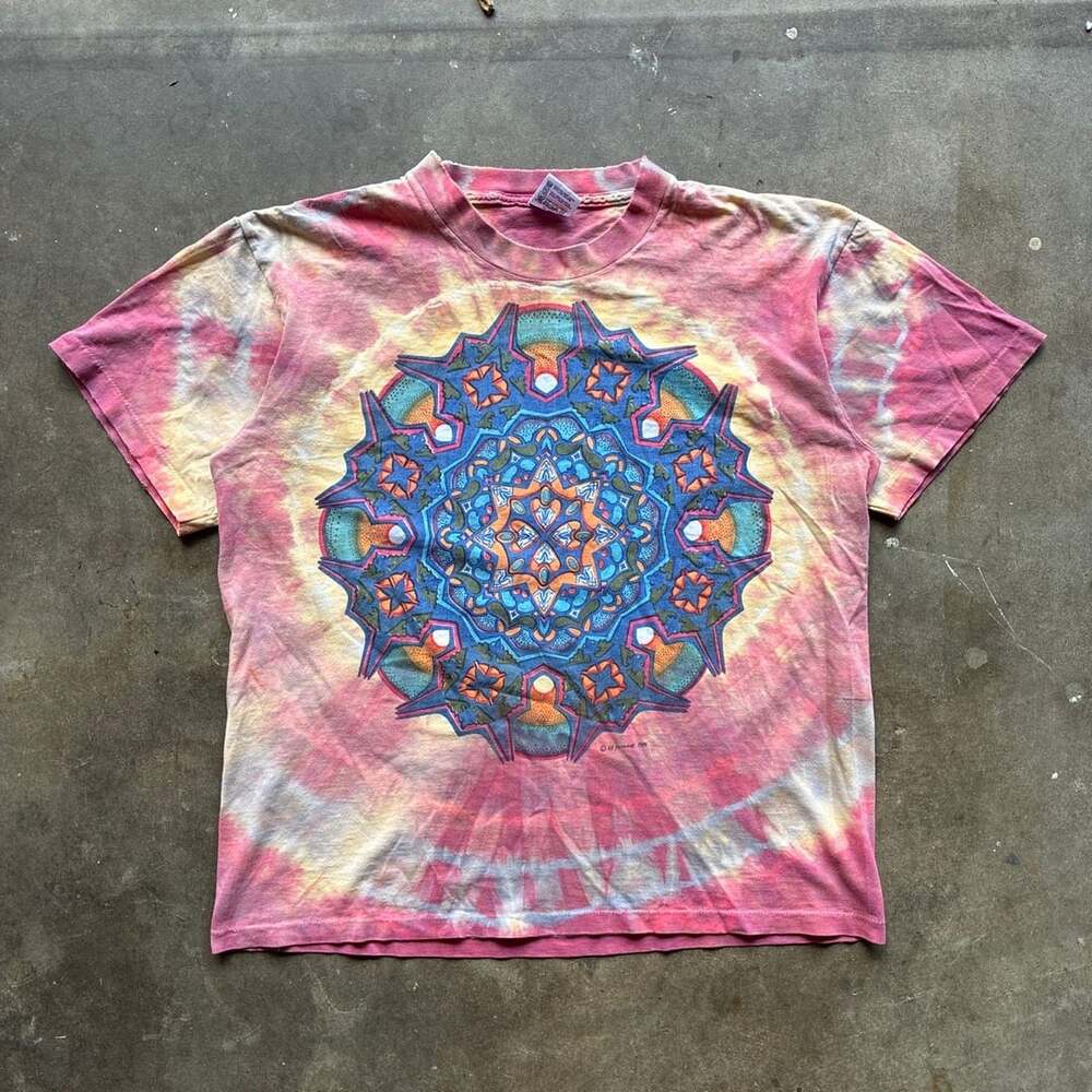 Vintage 1990’s 1984 Ed Donohue Tie-Dye Mandala tee Anvil Made in USA Size L